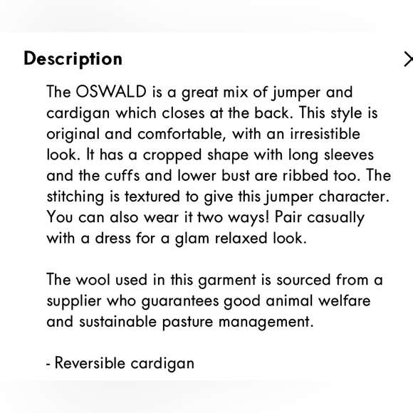 Designer sweater with Swarovski crystals. Can be worn two ways. - Picture 6 of 6